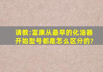 请教:富康从最早的化油器开始,型号都是怎么区分的?