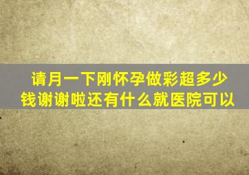 请月一下刚怀孕做彩超多少钱谢谢啦还有什么就医院可以