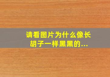 请看图片为什么像长胡子一样黑黑的...