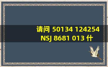 请问 50134 124254 NSJ 8681 013 什么意思一年内回答