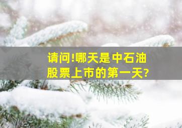 请问!哪天是中石油股票上市的第一天?