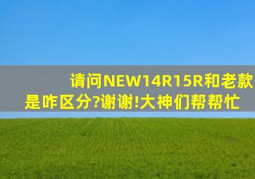 请问,NEW14R、15R和老款是咋区分?谢谢!大神们帮帮忙