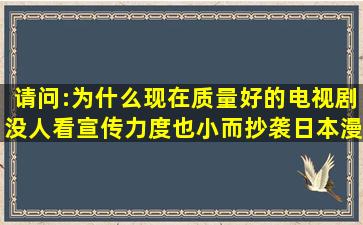 请问:为什么现在质量好的电视剧没人看,宣传力度也小,而抄袭日本漫画...