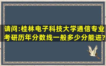 请问:桂林电子科技大学通信专业考研历年分数线,一般多少分能进?