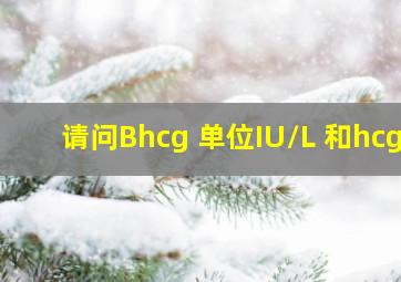 请问Bhcg 单位IU/L 和hcg