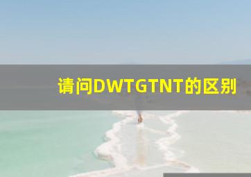 请问DWTGTNT的区别