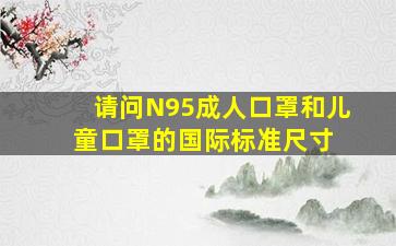 请问N95成人口罩和儿童口罩的国际标准尺寸 