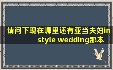 请问下现在哪里还有亚当夫妇instyle wedding那本韩国杂志买?