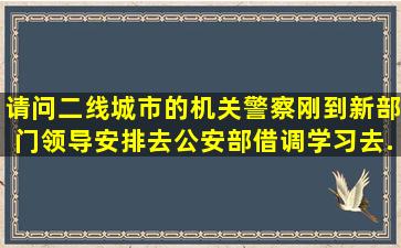 请问二线城市的机关警察刚到新部门,领导安排去公安部借调学习,去...