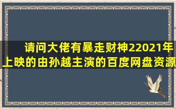 请问大佬有暴走财神22021年上映的由孙越主演的百度网盘资源吗