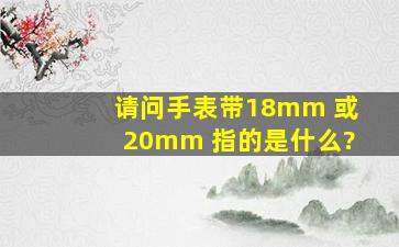 请问手表带18mm 或20mm 指的是什么?