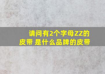 请问有2个字母ZZ的皮带 是什么品牌的皮带