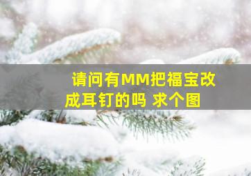 请问有MM把福宝改成耳钉的吗 求个图