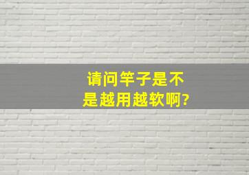 请问竿子是不是越用越软啊?