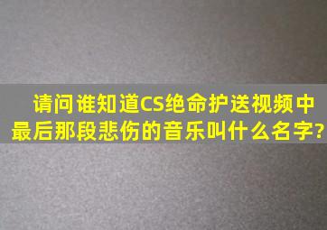 请问谁知道CS绝命护送视频中。最后那段悲伤的音乐叫什么名字?