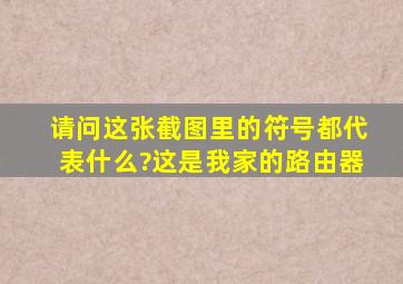 请问这张截图里的符号都代表什么?这是我家的路由器。