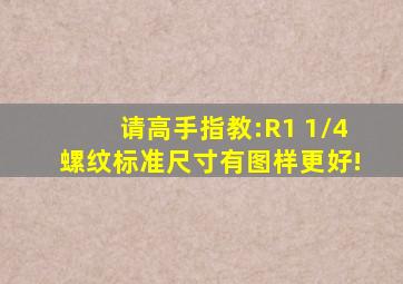 请高手指教:R1 1/4螺纹标准尺寸,有图样更好!