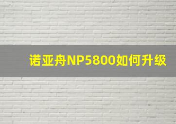 诺亚舟NP5800如何升级