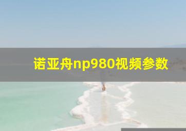 诺亚舟np980视频参数