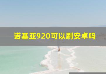 诺基亚920可以刷安卓吗。。