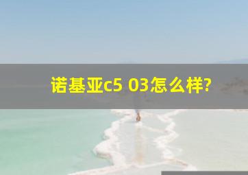 诺基亚c5 03怎么样?