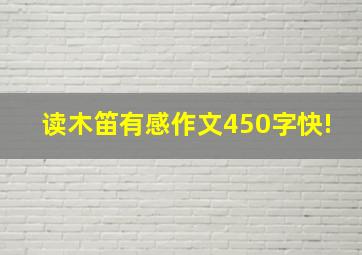 读《木笛》有感作文450字,快!