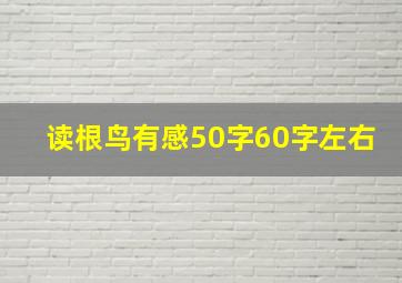 读《根鸟》有感50字60字左右