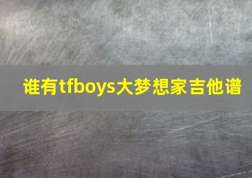 谁有tfboys大梦想家吉他谱