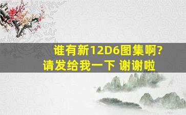 谁有新12D6图集啊? 请发给我一下 谢谢啦