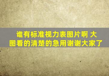 谁有标准视力表图片啊 。大图看的清楚的。急用。。谢谢大家了