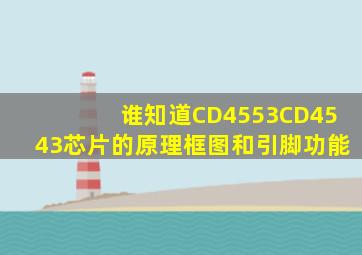 谁知道CD4553,CD4543芯片的原理框图和引脚功能