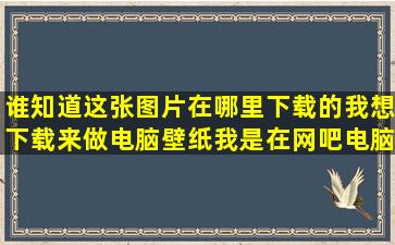 谁知道这张图片在哪里下载的,我想下载来做电脑壁纸,我是在网吧电脑...