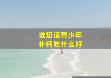 谁知道青少年补钙吃什么好