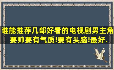 谁能推荐几部好看的电视剧(((男主角要帅要有气质!要有头脑!最好...