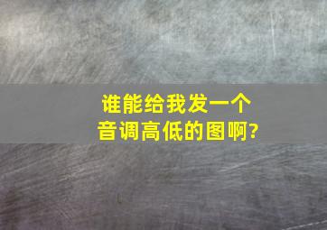 谁能给我发一个音调高低的图啊?