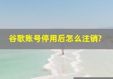 谷歌账号停用后怎么注销?