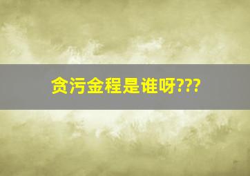 贪污金程是谁呀???