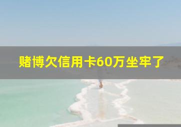 赌博欠信用卡60万坐牢了