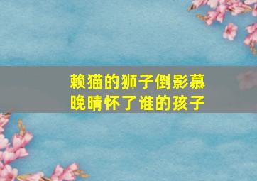 赖猫的狮子倒影慕晚晴怀了谁的孩子