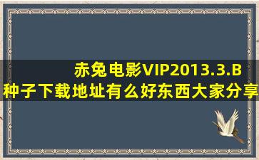 赤兔电影VIP2013.3.B种子下载地址有么(好东西大家分享