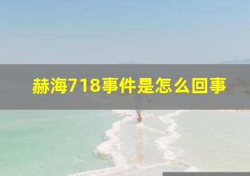 赫海718事件是怎么回事(