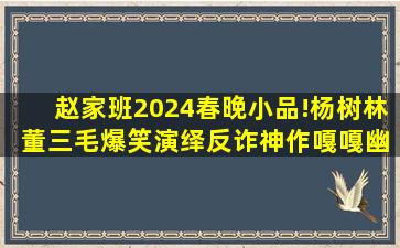 赵家班2024春晚小品!杨树林 董三毛爆笑演绎反诈神作,嘎嘎幽默...