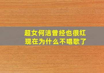 超女何洁曾经也很红 现在为什么不唱歌了