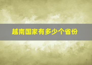 越南国家有多少个省份