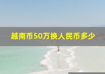 越南币50万换人民币多少