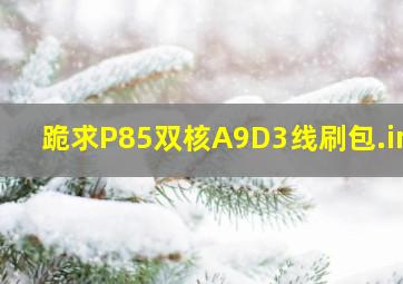 跪求P85双核A9D3线刷包(.img)