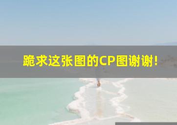 跪求这张图的CP图,谢谢!