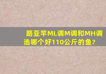 路亚竿ML调M调和MH调选哪个好110公斤的鱼?