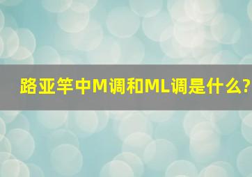 路亚竿中M调和ML调是什么?