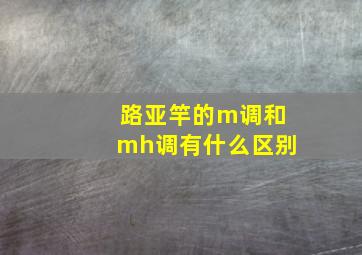 路亚竿的m调和mh调有什么区别(